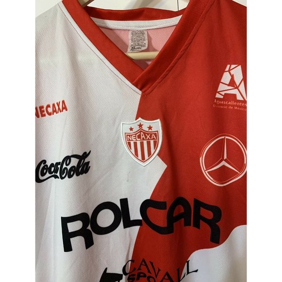 REMINI NECAXA FC Men’s Sz M SOCCER‎ FOOTBALL JERSEY SHIRT red white - Picture 5 of 7